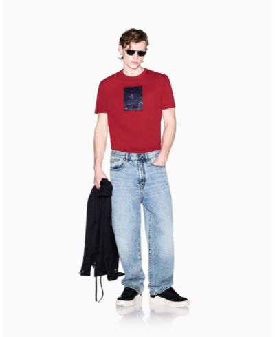 A|X Armani Exchange Men's Short Sleeve Floral Box T-Shirt