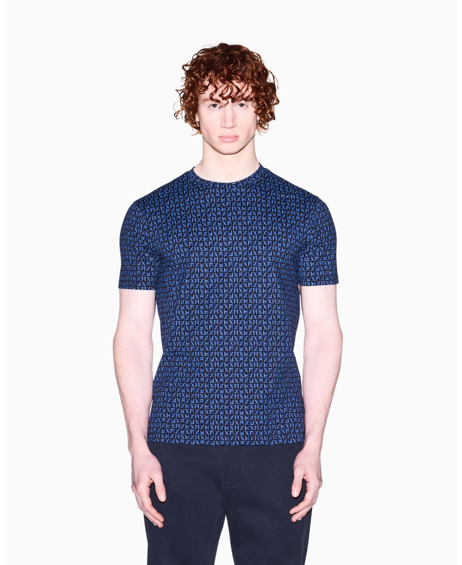 Мужская футболка A|X Armani Exchange Short Sleeve Jersey Allover logo Print