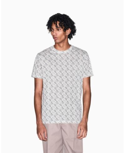 A|X Armani Exchange Men's Short Sleeve Jersey Allover logo Print T-Shirt