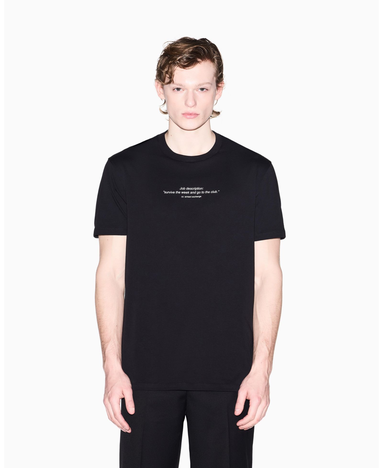 A|X Armani Exchange Men's Short Sleeve Fun Wording T-Shirt