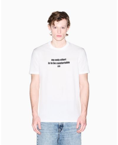 A|X Armani Exchange Men's Short Sleeve Fun Wording T-Shirt