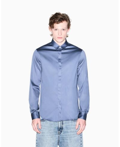 A|X Armani Exchange Men's Long Sleeve Solid Slim Fit Shirt