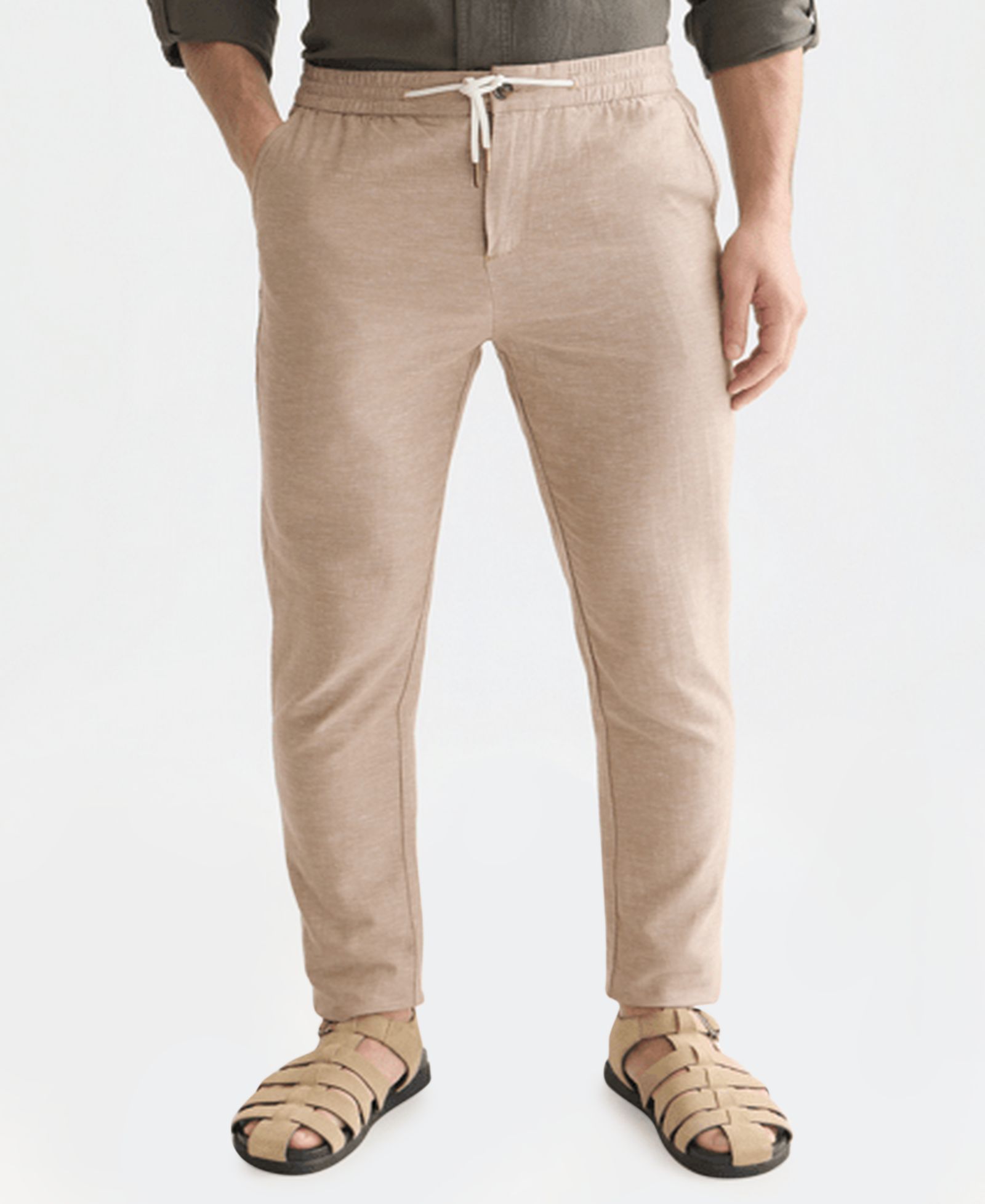 Брюки SCOTCH & SODA Men's Straight-Fit Cotton-Linen Blend