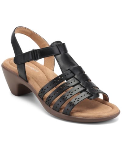 Женские сандалии Easy Spirit Cortney Leather Strappy Block Heel