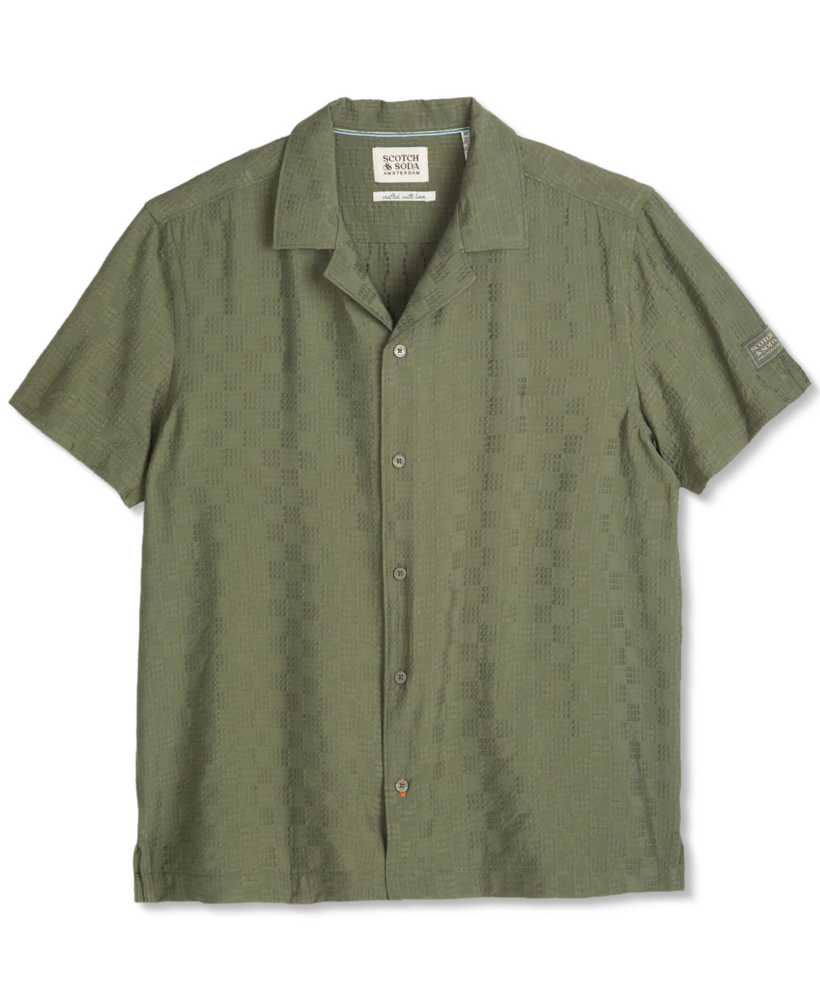 Мужская рубашка SCOTCH & SODA с принтом Dobby Check и воротником