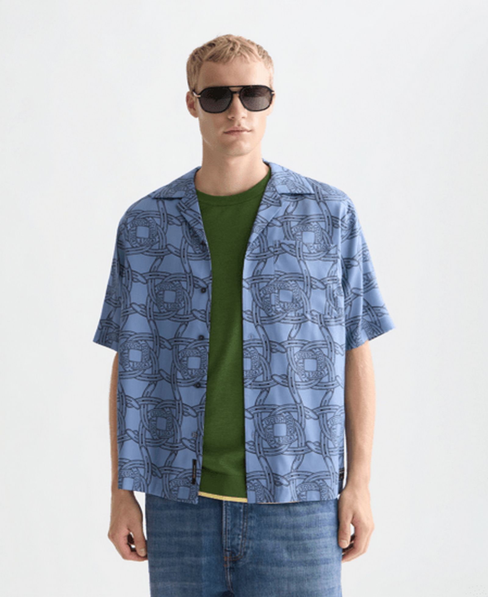 Мужская рубашка SCOTCH & SODA Men's Printed Short-Sleeve