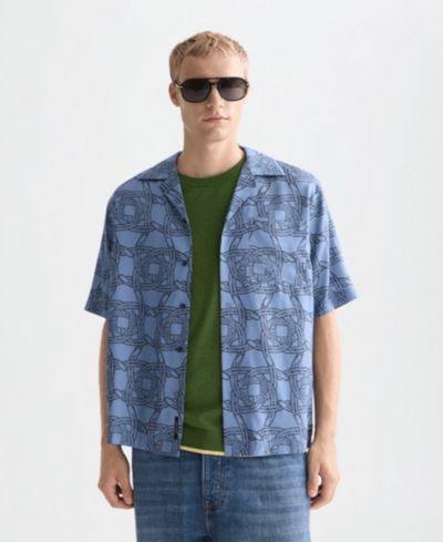 Мужская рубашка SCOTCH & SODA Men's Printed Short-Sleeve