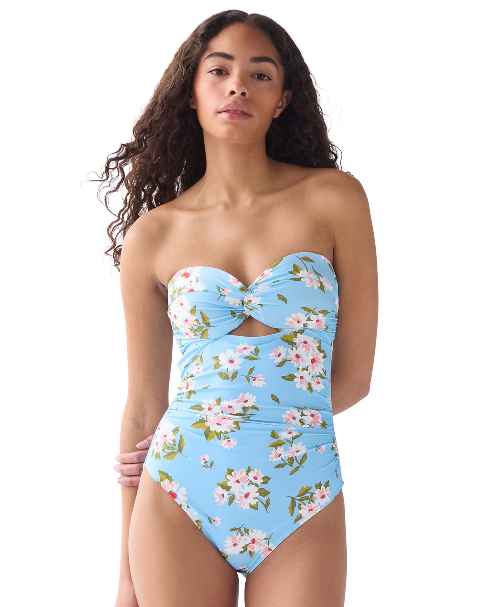 Женский слитный купальник kate spade new york Bandeau Neck One-Piece Swimsuit