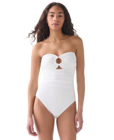 kate spade new york Women's Bandeau Neck One-Piece Swimsuit