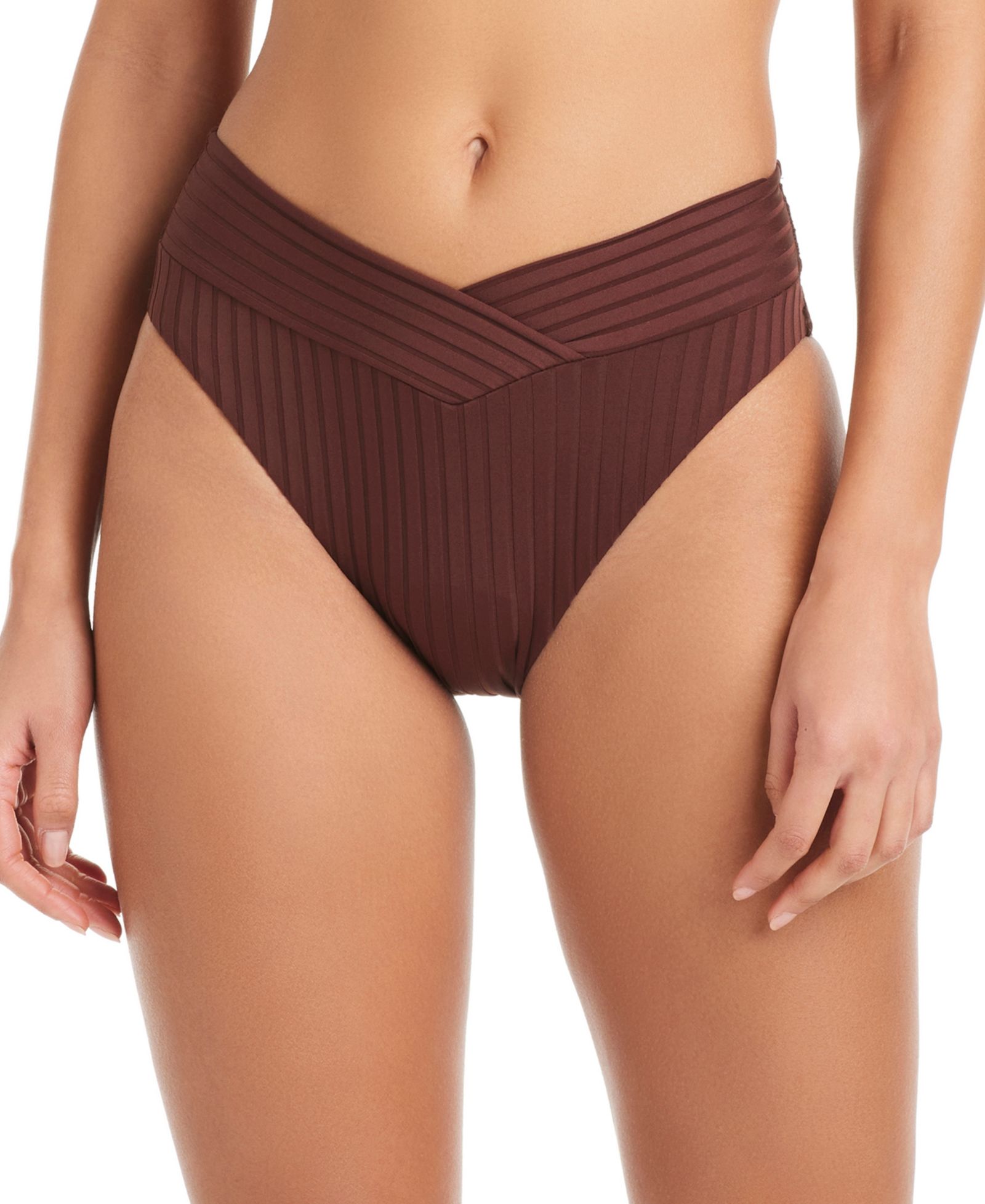 Sanctuary Women's Refresh Ribbed Moderate-Coverage Swim Bottoms
