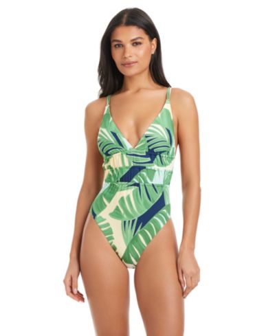 Sanctuary Женский слитный купальник Summer Breeze V-Neck One-Piece Swimsuit