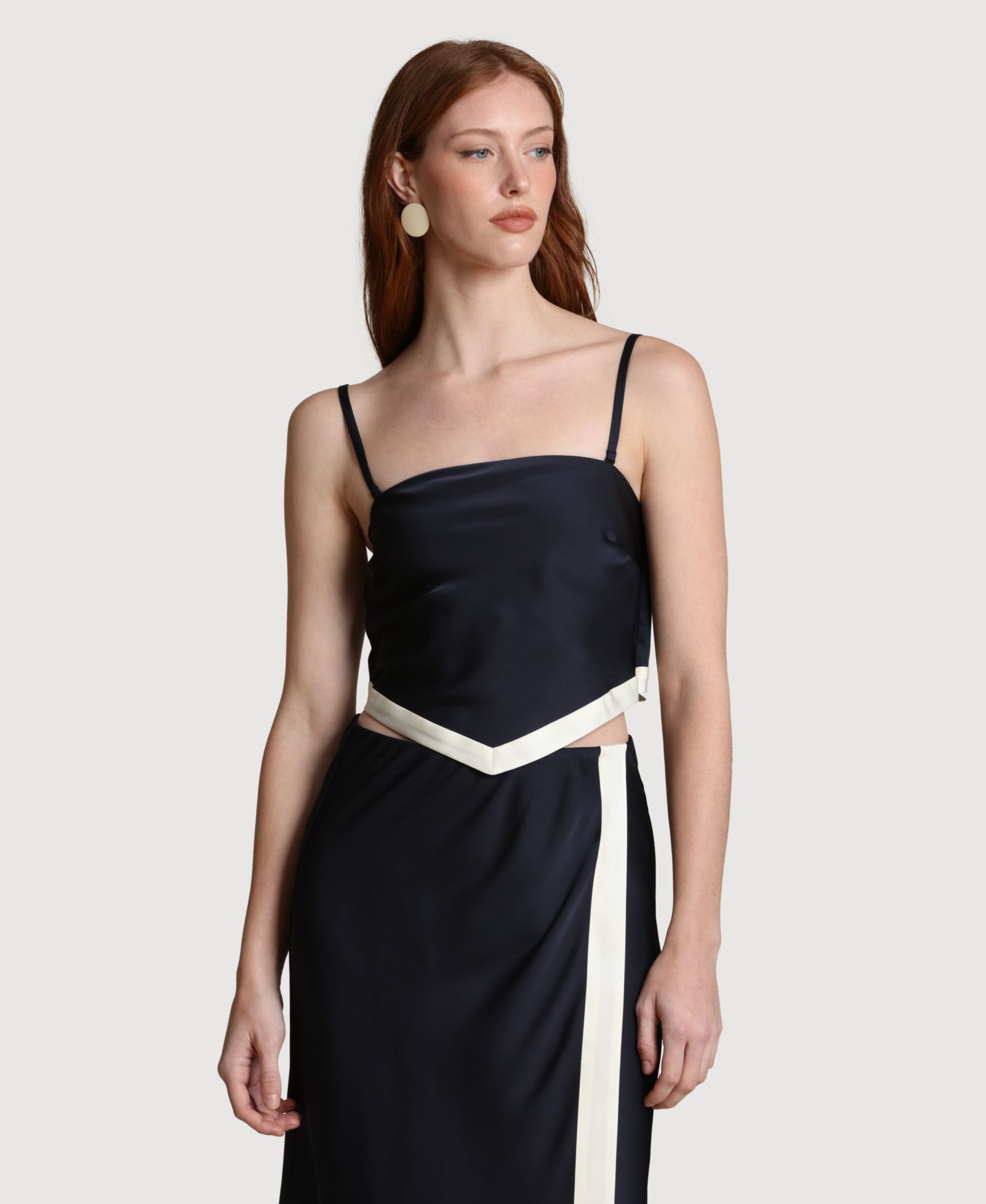 Женский топ Avec Les Filles Square Neck Scarf