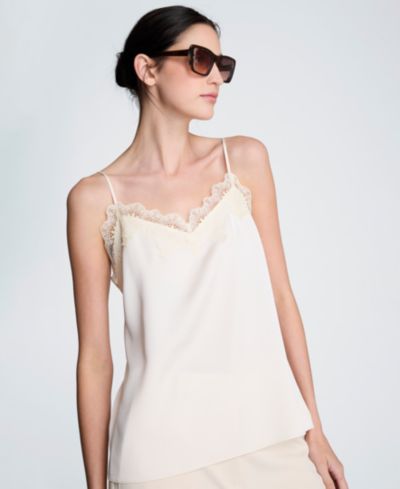 Женский топ Kenneth Cole Lace Trim V-Neck Camisole