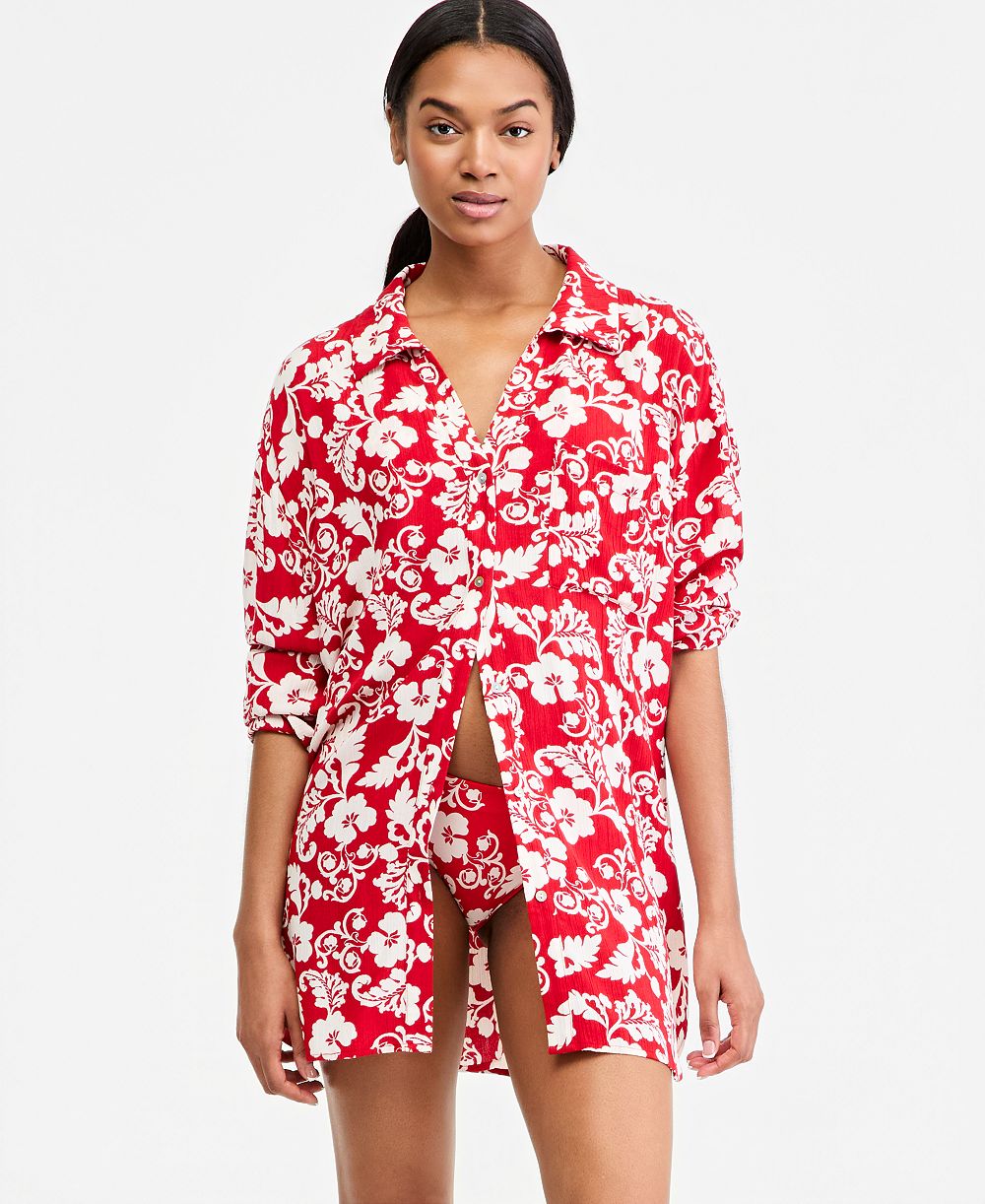 Детская рубашка Roxy Juniors' Days Of Summer Long-Sleeve Button-Up Cover-Up