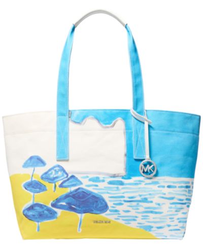 Michael Kors X Christina Zimpel Large Cotton Canvas Tote Bag