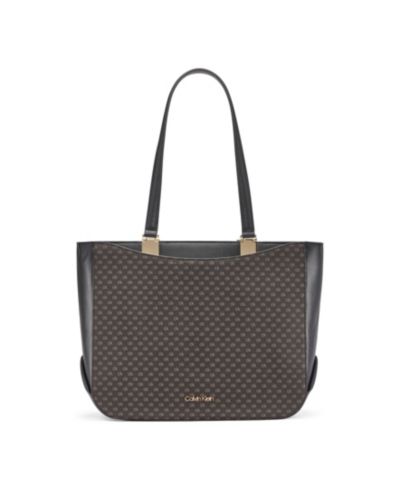 Calvin Klein Akari Large Signature Tote Handbag