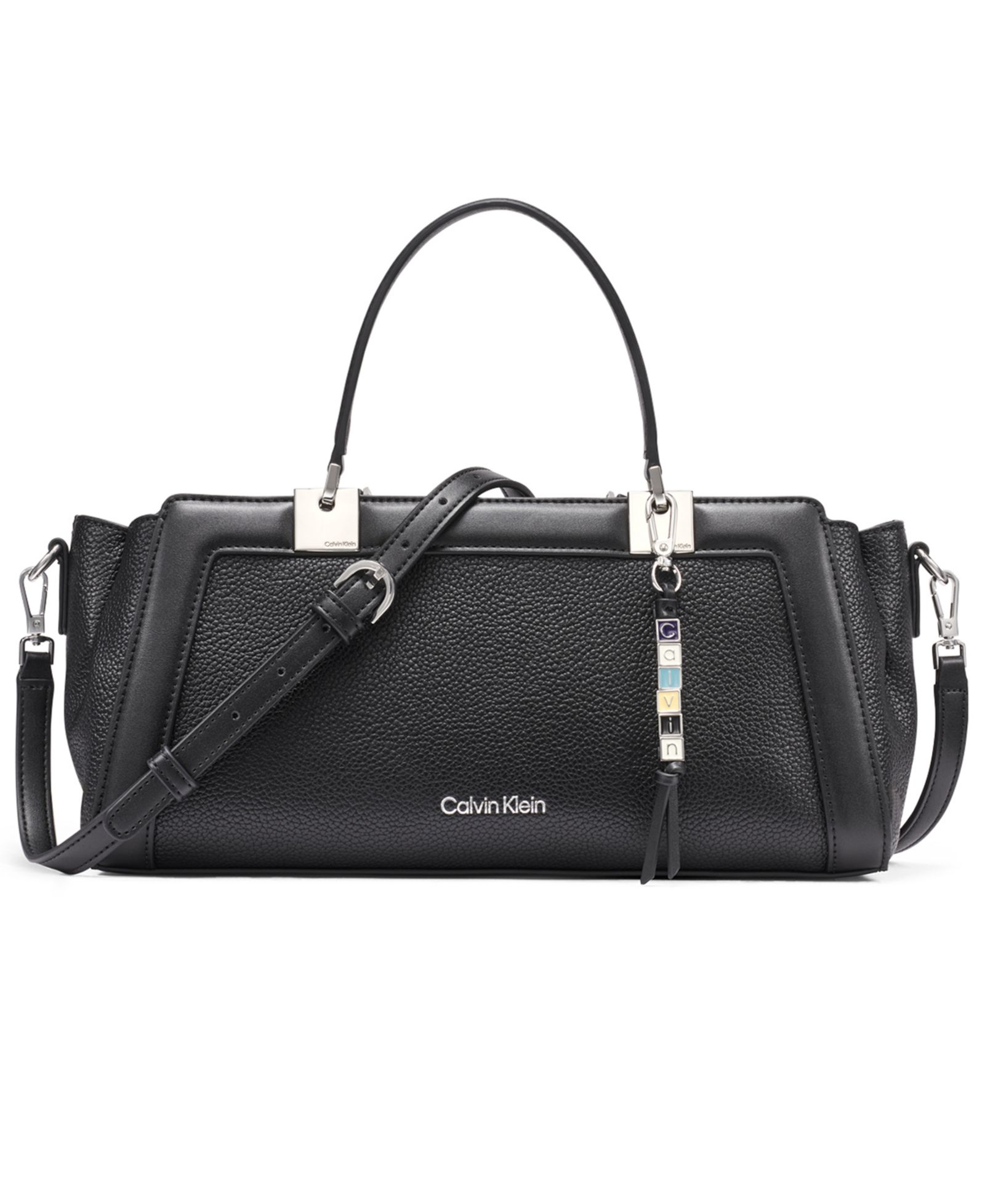 Calvin Klein Jean Top Zipper Satchel with Removable Hangoff