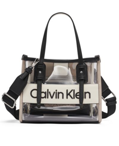 Calvin Klein Modern Essentials Clear Crossbody with Web Strap