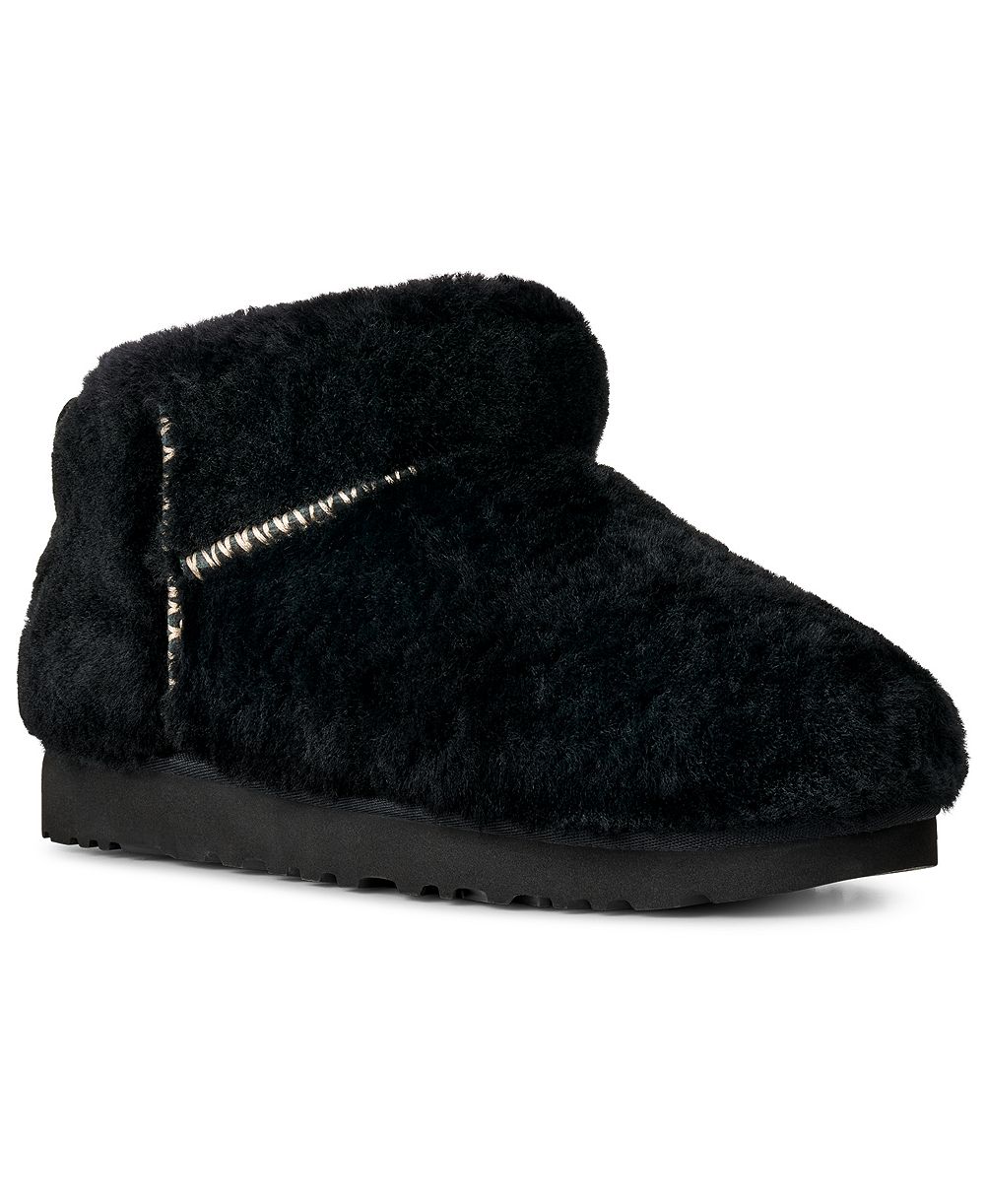 UGG® Women's Classic Ultra Mini Fluffed Round Toe Booties