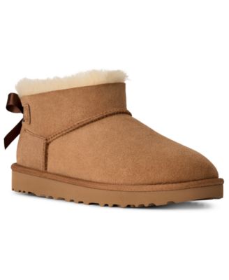 Женские ботинки UGG® Ultra Mini Bailey Bow с круглым носком