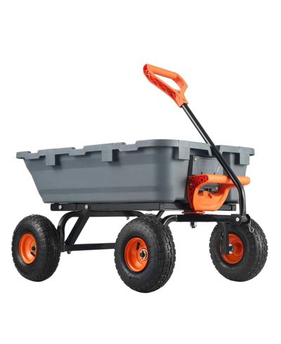 SUGFIT Poly Dump Cart with 800 lbs Capacity & Easy-Pour Design