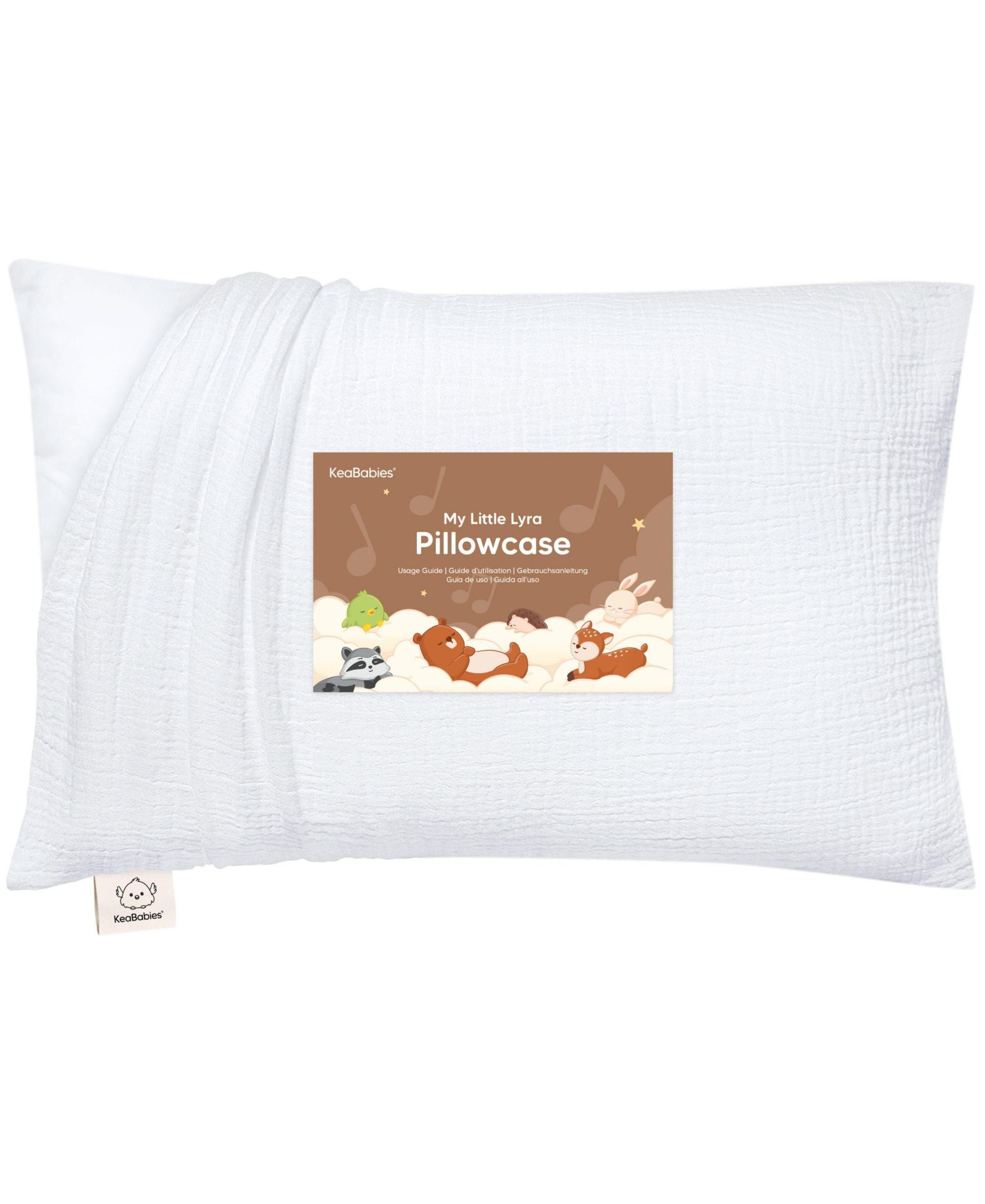 Наволочка KeaBabies Toddler 1-Pack Lyra Muslin Pillowcase 13x18, Organic Cotton Muslin Pillow Case Cover для мальчиков и девочек