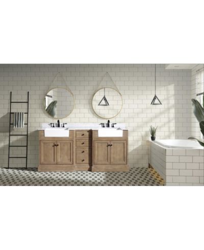 Ari Bath 72" Kelly, отделка Weathered Fir, столешница из мрамора Carrara