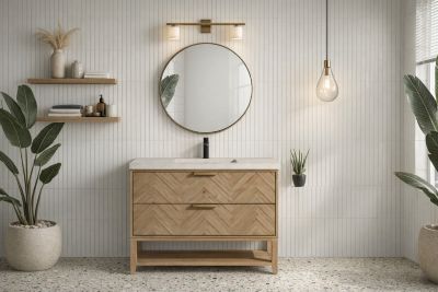 Ari Bath 42" Carlsbad Freestanding, Weathered Fir Finish