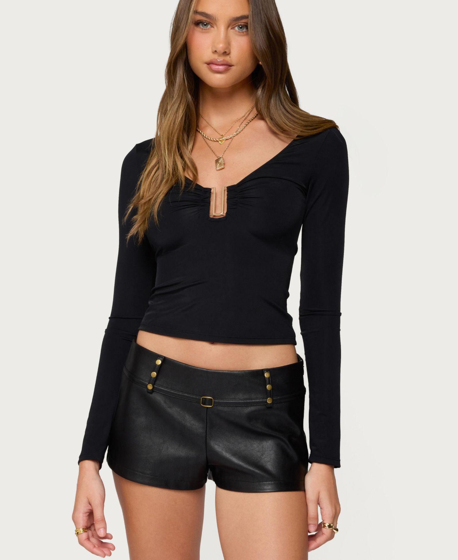 Edikted Women's Soria Ruched Cut Out Top