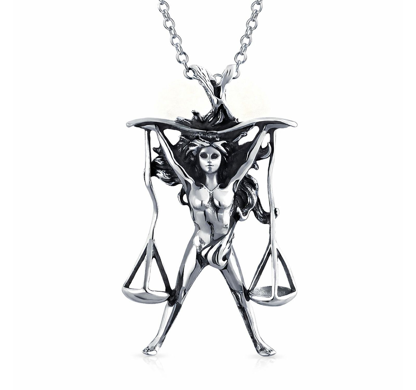 Подвеска Bling Jewelry Sterling Silver Libra Zodiac & Justice Scales