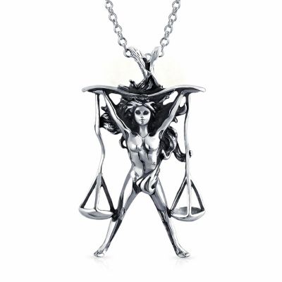 Подвеска Bling Jewelry Sterling Silver Libra Zodiac & Justice Scales