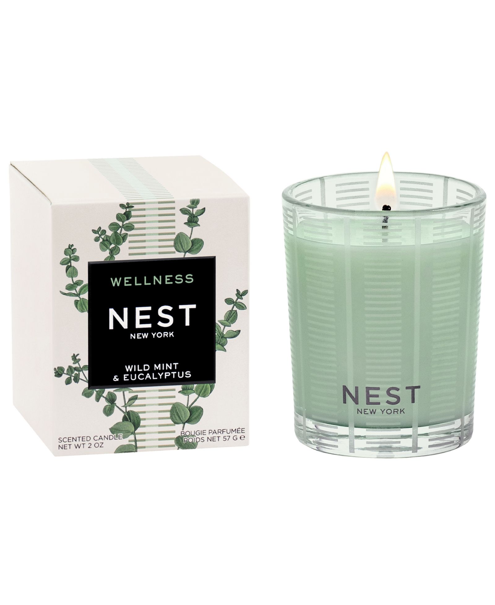 NEST New York Wild Mint & Eucalyptus Votive Candle, 2 oz.
