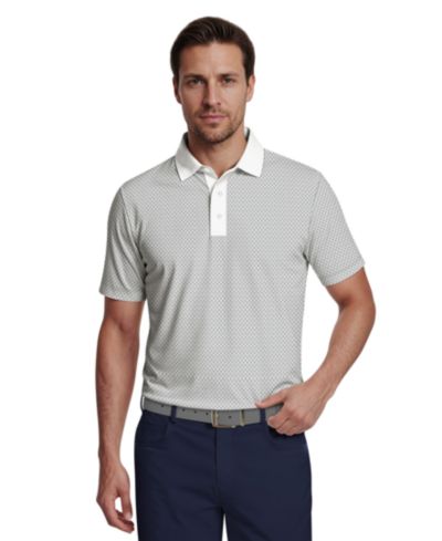 Мужское поло PGA TOUR с геометрическим принтом Color-Block