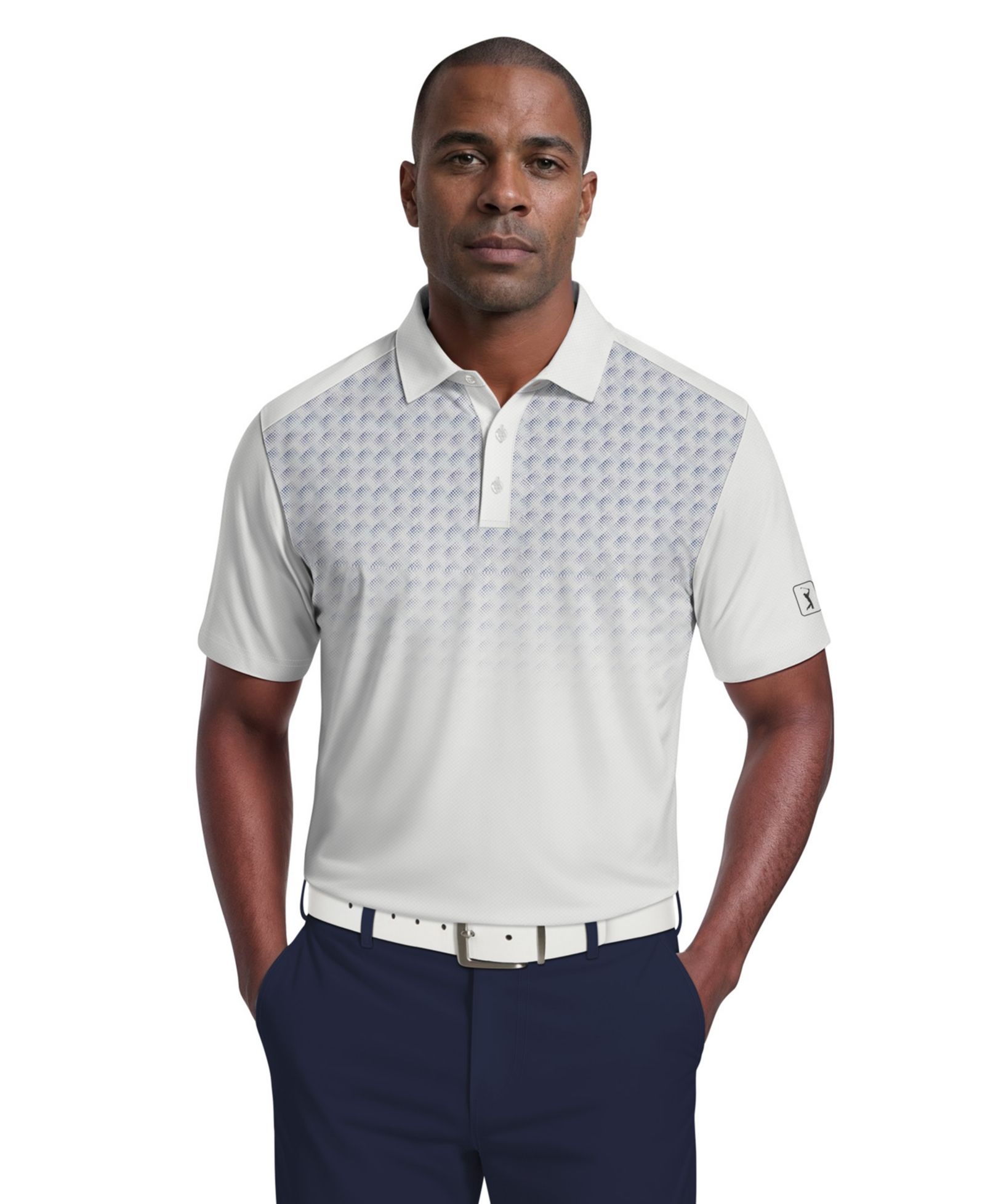 PGA TOUR Мужская рубашка-поло Active Ombre Geo Print