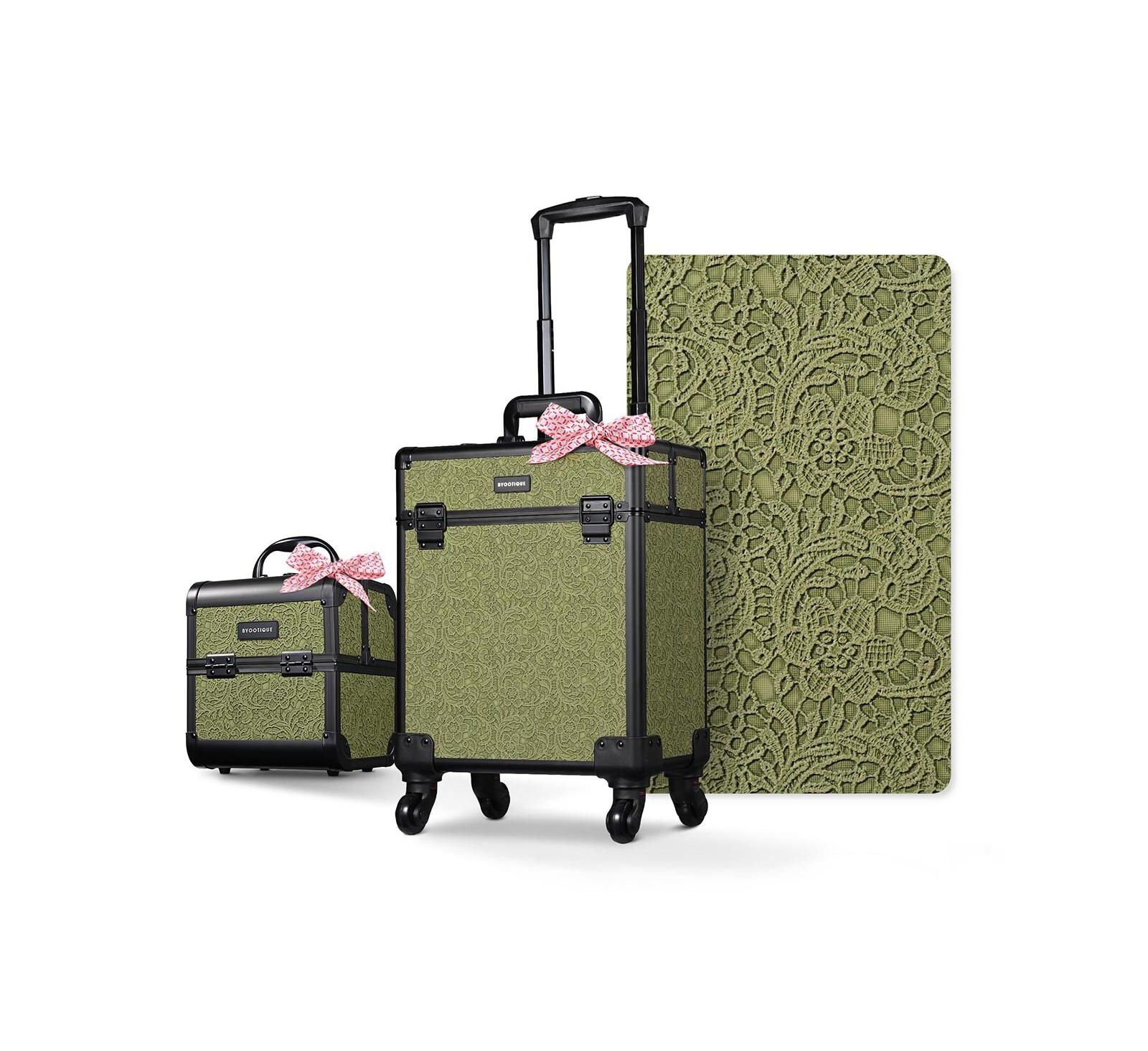 Косметичка Byootique 2-Piece Makeup Train Case Cosmetic Organizer Kit Rococo Coral Artists
