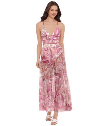 Женская юбка-накидка Steve Madden Mesh Tiered Maxi Swim Cover-Up