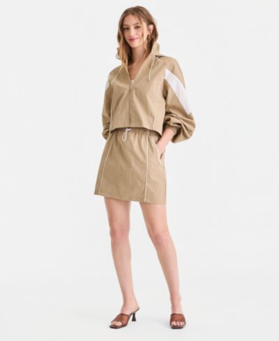 Bar III Women's Nylon Track Mini Skirt, Macy's Exclusive