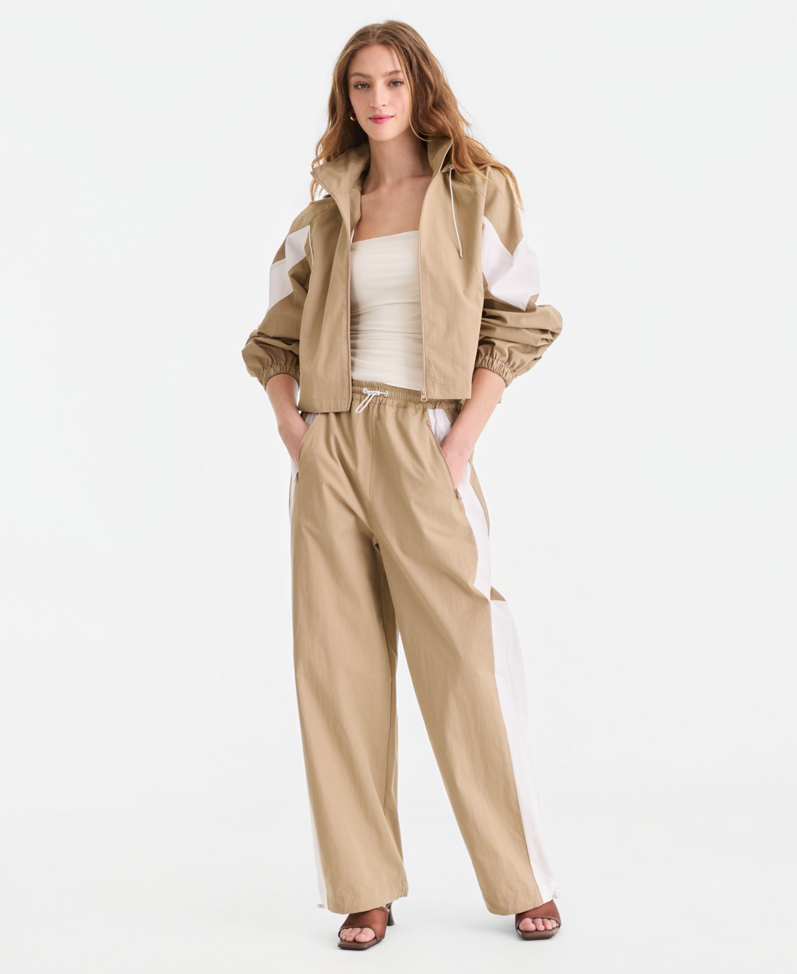 Bar III Женские Nylon Track Pants, Macy's Exclusive