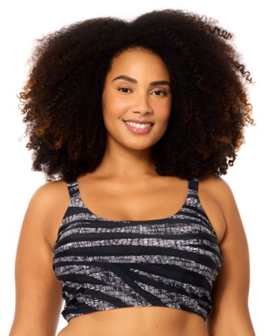 Raisins Curve Plus Size Aruba Scoop Neck Longline Bikini Top