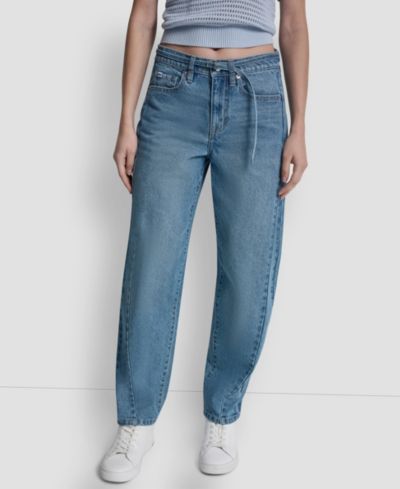 DKNY Jeans Petite Mid-Rise Barrel Jeans