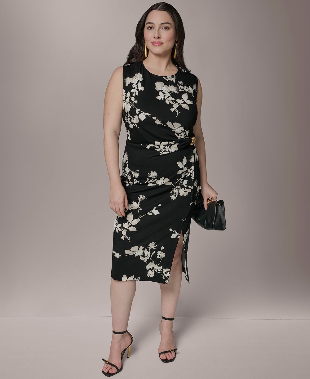 Donna Karan New York платье-футляр без рукавов, Plus Size