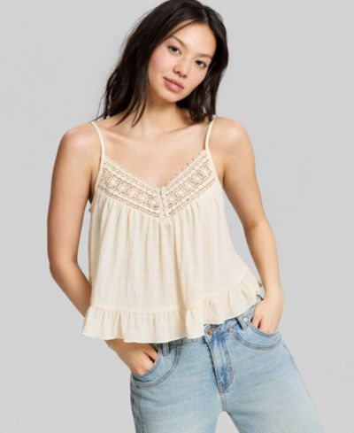 Женский топ And Now This Crochet-Trim Tank Top, Macy's Exclusive
