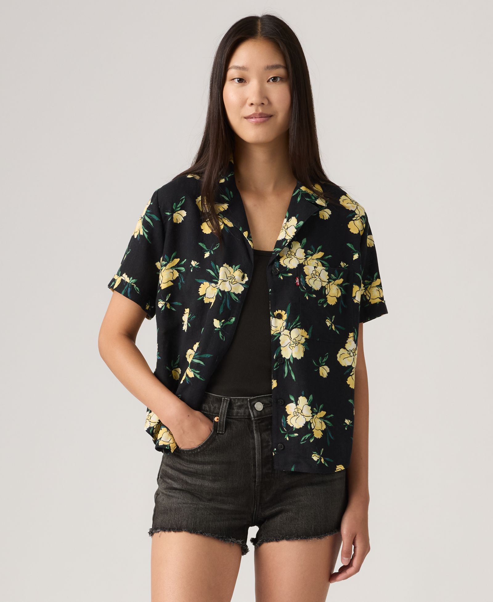 Levi's Женская рубашка Bennie Short-Sleeve Camp