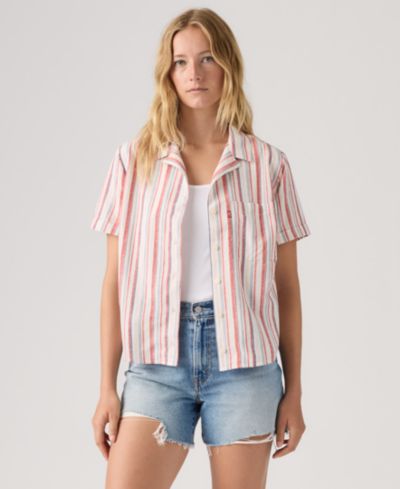 Levi's Women's Bennie Short-Sleeve Camp Shirt