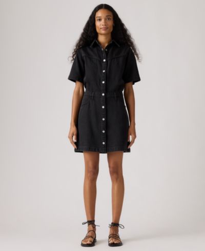 Женское джинсовое платье Levi's® Premium Logan Short-Sleeve Logan Western Denim