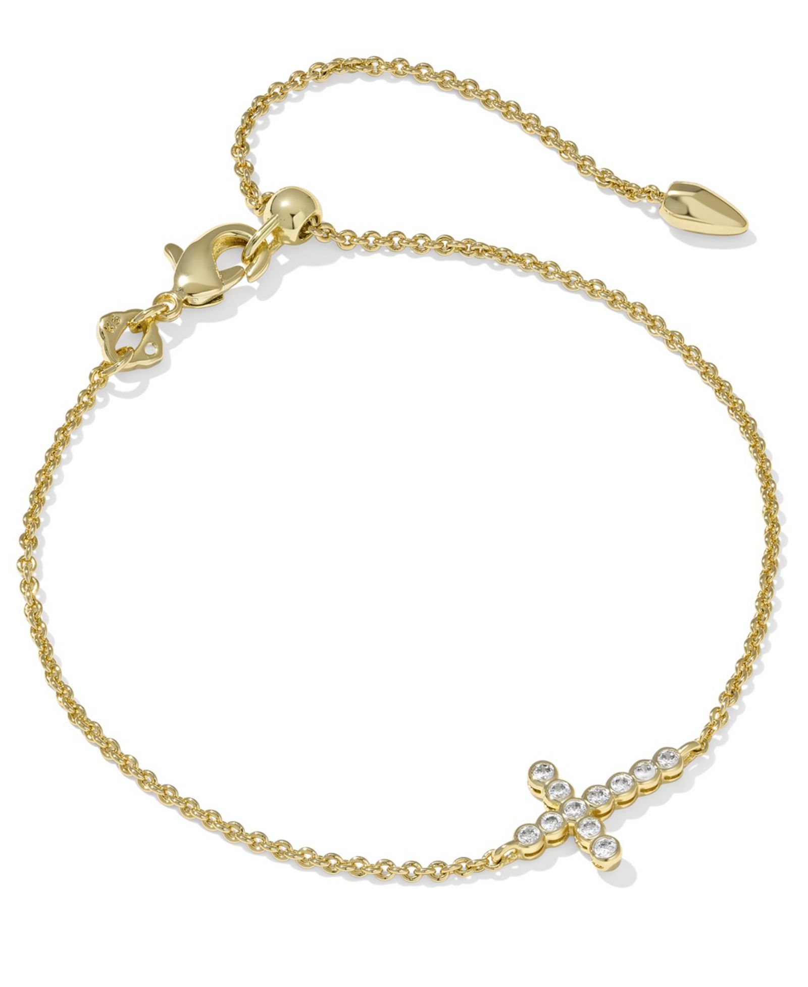 Браслет Kendra Scott Cross с кубическим цирконием на цепочке