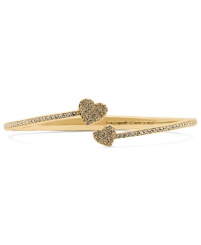 kate spade new york браслет с сердечком из фианитов cubic zirconia pave
