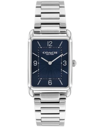 Часы COACH Unisex Elliot Silver Tone Stainless Steel Bracelet Watch, 32x26mm