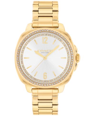 Женские часы COACH Women's Kitt Gold Tone Stainless Steel Bracelet Watch, 34mm