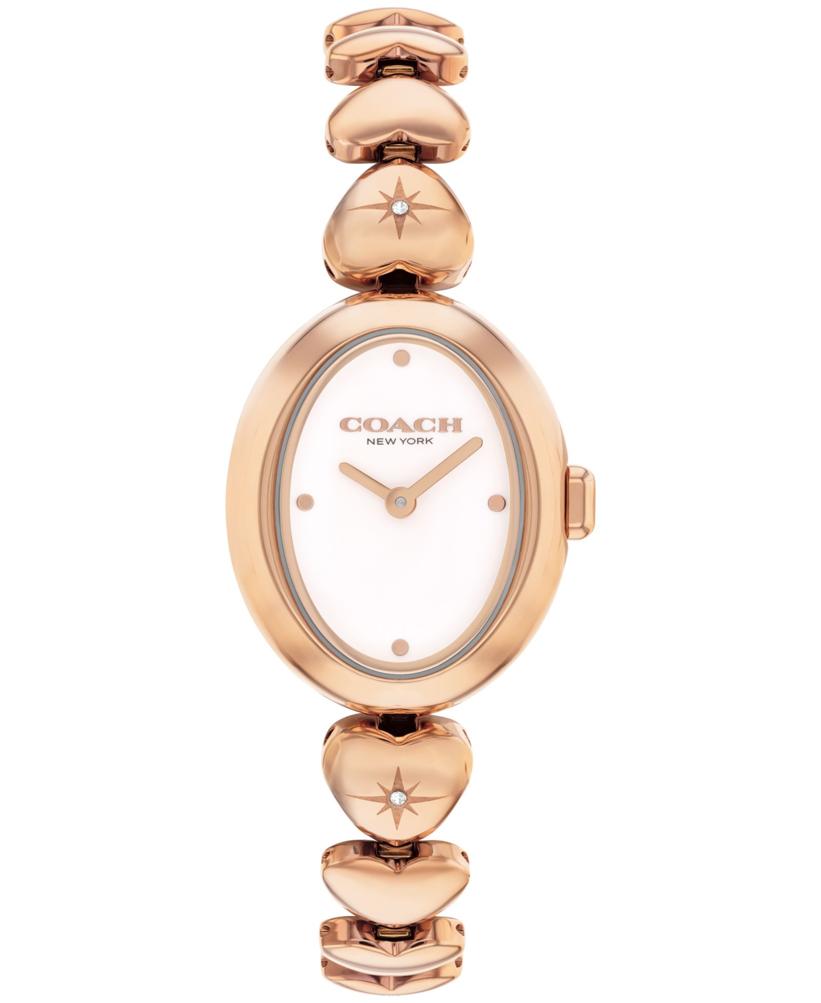 Женские часы COACH Sammy Rose Gold Tone Stainless Steel Heart Bracelet 22.5mm